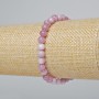 Kunzite Bracelet (Synthetic) Smooth Beads, 6 mm Diameter, 18 cm Length ± (Stretch)