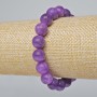 Sugilite Bracelet, natural stone, smooth beads, diameter 10.5 mm, length 18 cm (stretch)