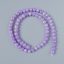 Amethyst Beads (artificial acrylic) smooth round beads, 6.5 mm diameter, 39 cm length on thread