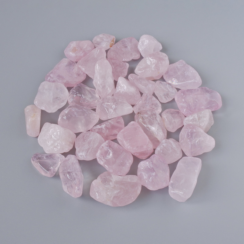Souvenir natural stone Pink Quartz tumbled stone 17x12 mm ± packaging 100 g