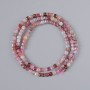 Tourmaline Beads, Natural Stone, Faceted Cubes, 3mm Diameter, 38cm Length on Thread