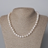 Textured freshwater pearl necklace, bead diameter 8.5×8 mm, length 42–44 cm