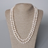 River Pearl Necklace, long textured pearls, 10x8 mm diameter, 116 cm long