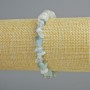 Aquamarine bracelet with natural stone chips, diameter 8x3 mm, length 18 cm (stretch)