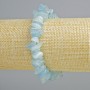 Aquamarine bracelet - natural stone chips, diameter 11x3 mm, length 18 cm (stretch)