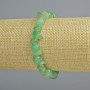 Stretch bracelet with natural jade chip beads, 8x4 mm diameter, 18 cm length