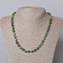 Zoisite Necklace with Natural Gemstone, Faceted Cube Beads, 7 mm Diameter, 45–49 cm Length