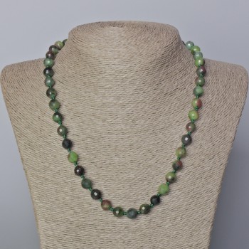 Natural Zoisite Necklace with Faceted 8mm Beads, 45-50 cm Length
