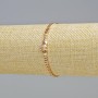 Xuping Bracelet with 18K Gold Plating and White Crystals, Thickness 3.8 mm, 8 mm +-, Length 16 cm