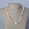 Pink Opal Necklace with natural faceted rondelle stones and beads, diameter 7.5×6 mm, length 45–47 cm