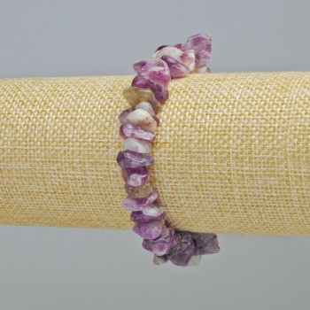 Bracelet with phosphosiderite natural stone chip, diameter 11×3 mm ± (stretch), length 18 cm+