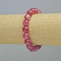 Rubellite Tourmaline Bracelet with Natural Stone, Smooth Bead, 10mm Diameter ± (Stretch), Length 18cm+