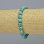 Blue Jasper Bracelet (Synthetic) Smooth Beads, 8mm Diameter ± (Stretch), Length 18cm+