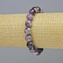 Bracelet with natural amethyst, smooth beads, diameter 10.5 mm +/- (stretch), length 18 cm+