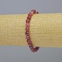 Rubellite Tourmaline Bracelet, natural stone, smooth beads, 6mm diameter ± (stretch), length 18cm+