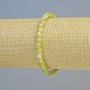 Jadeite Bracelet with Natural Gemstone, Faceted Cube Beads, 5 mm Diameter ± (Stretch), Length 18 cm