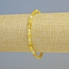 Yellow Opal Bracelet with Natural Stone, Faceted Cubes, 4 mm Diameter ± (Stretch), Length 18 cm+