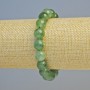 Bracelet Jadeite natural stone smooth beads, diameter 10.5 mm ± (stretch), length 18 cm+