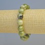 Bracelet with Green Opal Beads (Synthetic Acrylic) — Smooth Beads, 12 mm Diameter, Stretch, 18 cm Length
