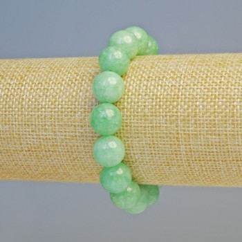 Amazonite Bracelet natural stone smooth bead, diameter 12mm± (stretch), length 18cm+