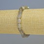 Labradorite bracelet with natural stone, faceted, diameter 8x9 mm +/- (stretch), length 18 cm