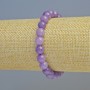 Lepidolite bracelet (pressed) smooth beads, 8 mm diameter +/- (stretch), length 18 cm+