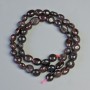 Garnet beads, natural gemstone, faceted rondelle, diameter 8x9 mm+-, length 39 cm+- on thread