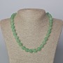 Jade Necklace with Natural Jade Beads, Smooth Round Beads, 10 mm Diameter, 45–47 cm Long