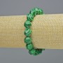 Malachite bracelet (faceted) 10×12 mm +/- (stretch), length 18 cm+