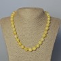 Citrine Necklace, natural stone, smooth beads, 10.5 mm diameter, length 45-47 cm