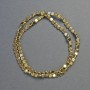Hematite Beads, Square, Gold Color, Diameter 4x4x2 mm, Strand Length 40 cm