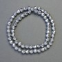 Hematite Beads Faceted Ball, Silver Color, 6mm Diameter, 41cm Length Strand