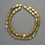 Hematite hexagonal beads, gold color, 5x8 mm diameter, 42 cm strand