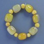 Yellow Agate Bracelet, Oval, 16×20 mm diameter ±, 10 mm bead diameter ±, length 18 cm ± stretch