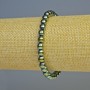 Bracelet Hematite Beads, Chameleon Green, 6mm Diameter, 18cm Length, Stretch