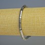 Hematite Rondelle Bracelet, Silver Color, 5x2 mm, 18 cm, Stretch