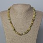 Grossular Necklace (Green Garnet) natural stone chips, diameter 8x4-10x3 mm, length 47 cm