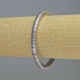Hematite bracelet, wave rondelle, rainbow-silver color, diameter 6x1 mm, length 18 cm, stretch