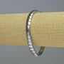 Hematite Snake Zigzag Wave Bracelet, silver color, diameter 7x5x5 mm, length 18 cm, stretch