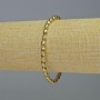 Gold-colored faceted hematite bracelet, oval beads, 4x6mm diameter, 18cm length, stretch