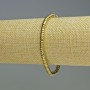 Hematite Rondelle Bracelet, Gold Color, 4x2 mm Diameter, 18 cm Length, Stretch