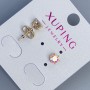 Xuping Rainbow Stone Stud Earrings 5mm +/- 18K Gold Plating