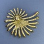 Flower Brooch in Golden Metal 62x76 mm+