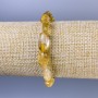 Citrine natural stone faceted bracelet, bead diameter 10-14×6-8 mm, length 18 cm +/- stretch
