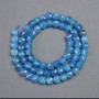 Apatite natural stone beads, faceted cube, diameter 5.5x5.5 mm ±, length 37 cm+