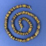 Tiger's Eye Beads Disc 6x2mm +/- on thread, length 39 cm+