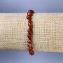 Red Jasper Faceted Bracelet, 6x4 mm beads, 18 cm length, stretch