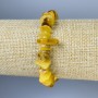 Amber Chip Bracelet, diameter 8–12×2–4 mm, with seed beads, length 18 cm, stretch