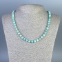 Amazonite Bead Necklace, Faceted Cube Beads, 6x6mm, 50 cm Length, with Clasp