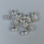 Bead insert findings, metal color silver, diameter 6x7 mm +/- hole, hole diameter 4 mm +/- packaging 20 g (~24 pcs)